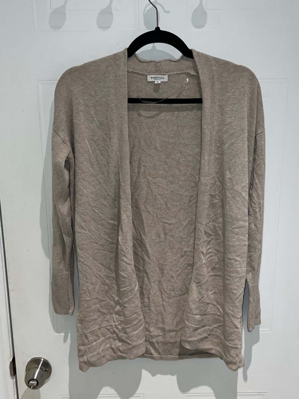 Reitman’s Beige Open Front Cardigan Size XS Long Sleeves Soft Preppy Casual Cozy